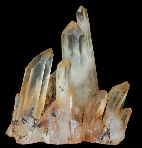 Tangerine Quartz Crystal Cluster - Madagascar #58867